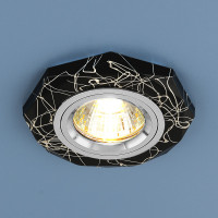 Встраиваемый точечный светильник Elektrostandard 2040 MR16 BK/SL черный/серебро