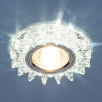 Точечный светодиодный светильник с хрусталем Elektrostandard 6037 MR16 SL зеркальный/серебро