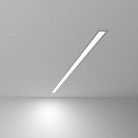 Линейный светодиодный встраиваемый светильник 103см 20W 6500К матовое серебро (100-300-103)